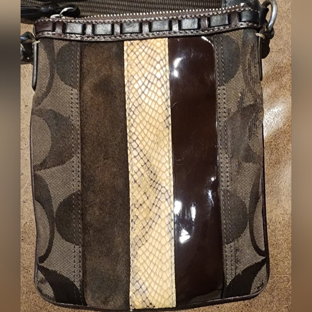 Coach Patchwork Brown Crossbody